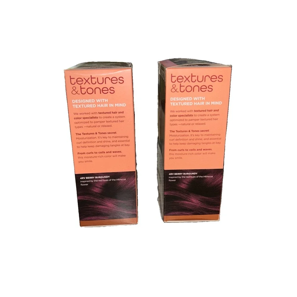 Clairol Textures Tones Permanent Hair Dye #4RV Berry Burgundy Hair Color New X 2
